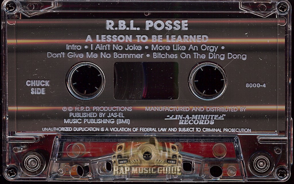 R.B.L. Posse - A Lesson To Be Learned: 2nd Press. Cassette